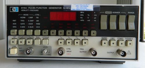 Hp 8116a pulse/function generator, 50 mhz, calibrated, 90-day warranty for sale