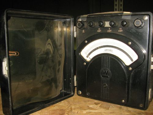 Vintage Westinghouse Portable Amperes Met Type PA-5 AC  5-10 Amp (tag# 7)