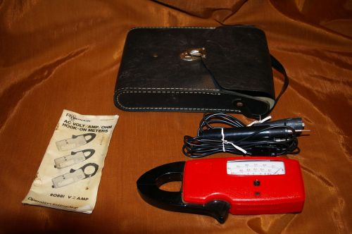 Robinair AC/Amp/OHM/ Hook-on Meter. Case, Cords &amp; Paper.