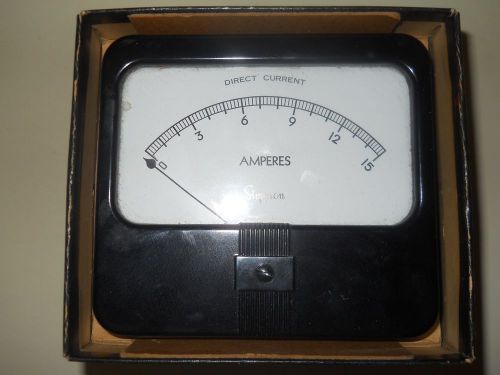 Simpson Direct Current Amperes Meter classic New in Box7914