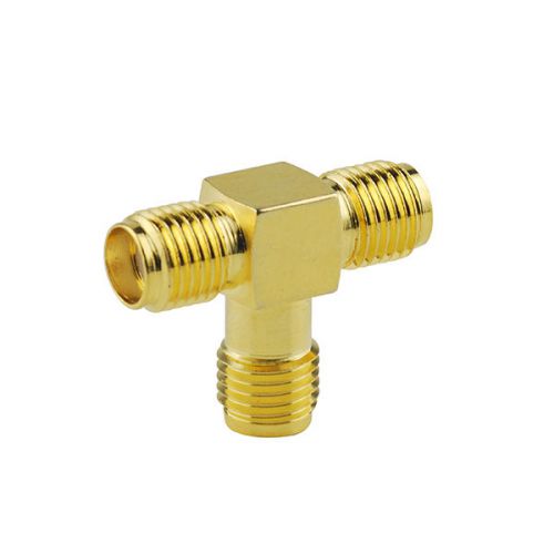 Sma adapter sma jack to 2 sma jack female 3 way &#034;t&#034; type rf adapter connector for sale