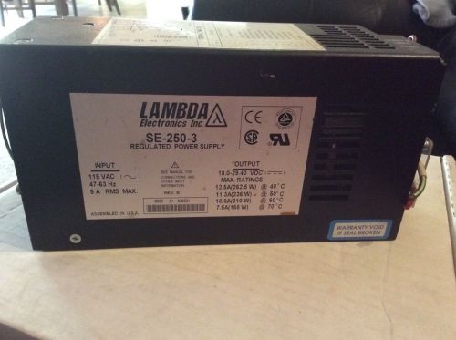 LAMBDA LAMBDA SE-250-3 115VAC 5A Regulated Power  USED