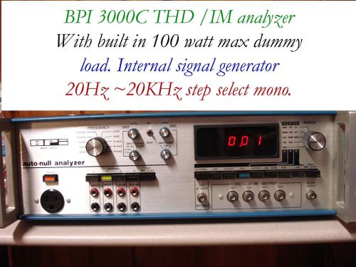 BPI 3000C Distortion analyzer Power Meter with IM great working condition