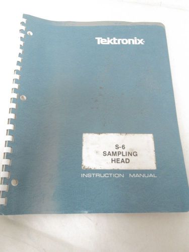 Tektronix s-6 sampling head instruction manual for sale