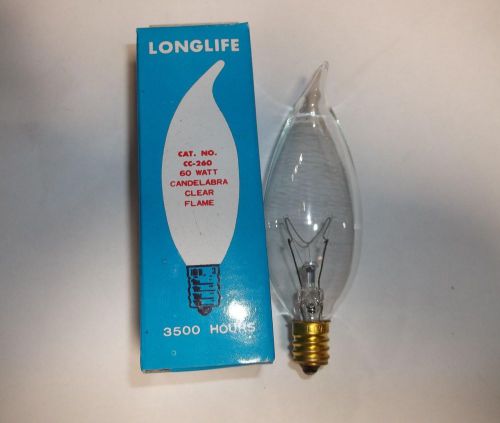 Candle Lights-FLAME-CC-260 60W 130V  CLEER LAMPS 1PC