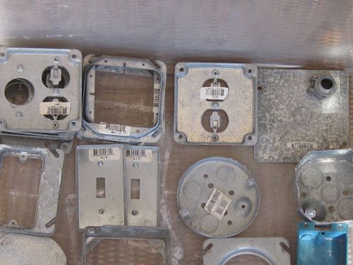 Electrical Lot of Metal Boxes,Covers,Plates-Etc