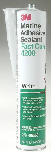 3M 06560 Fast Cure 4200 Marine Adhesive Sealant, White - 12 oz.