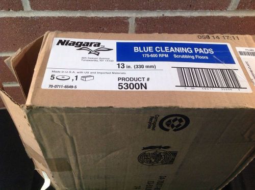 Niagra 13&#034; Blue Cleaning Pads 5300N 5 pads * NEW * Make offer