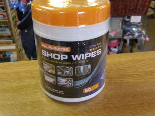 ALL PURPOSE SHOP WHIPS  50 GAINT SIZE WIPES  7.1&#034;X 10.8 &#034; CITRUS SCENT ( SH-1 )
