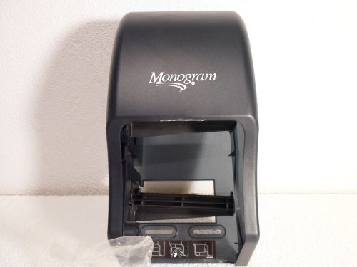 Monogram Plactic Dual Roll Toilet Paper Dispenser Surface Mount Hardware Key