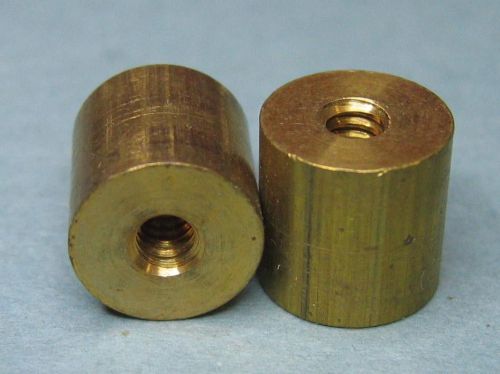 20 - pieces brass nut spacer standoff 3/8&#034;-long 3/8&#034;-o.d. 6-32 threads for sale