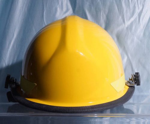 New 2002 FireFighter Yellow BULLARD Firedome AX Helmet  with Headband Liner