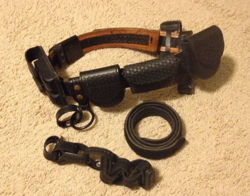 Safariland Basket Weave Leather Velcro Police Security Duty Belt 19 Piece Set