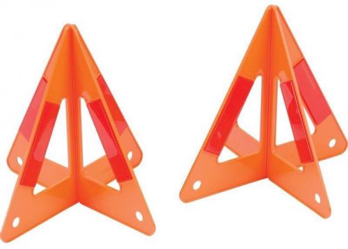 Maxam 2pc Set of 3-D Roadside Hazard Triangles Reflective Panels Folds Flat