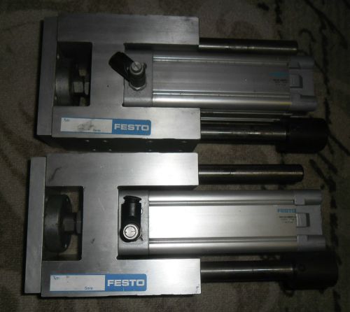 Lot of 2 FESTO Cylinder &amp; Guide FENG-50-100-KF + DNC-50-100PPV-A