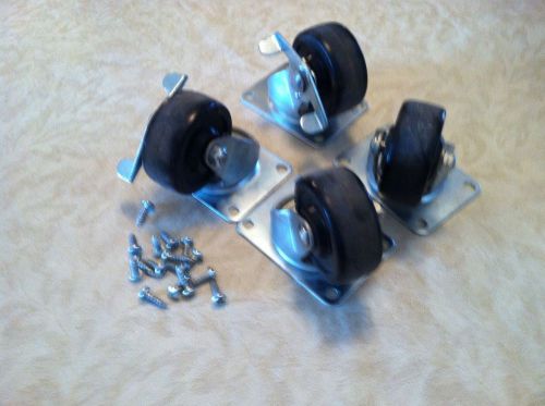 Set of 4 casters 3 inch dolly cart  wheels for sale