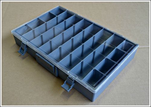 Craftline large plastic service tray with 32 adjustable compartment boxes for sale