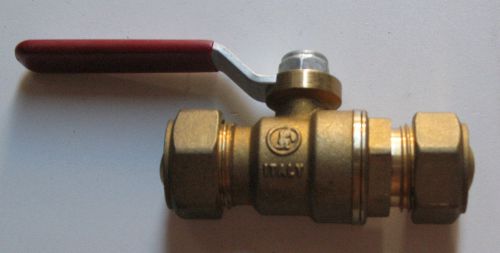 Giacomini 1/2&#034; Brass Ball Valve with Copper Tubing Fittings Made in Italy