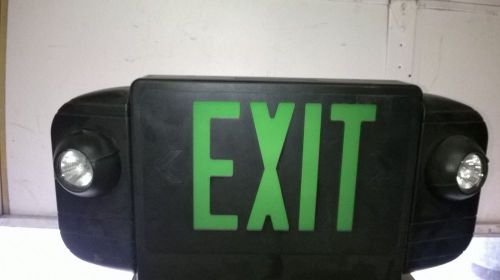 Four Emergency Exit Lighting Combo Green Compact GOOD!