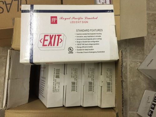5 NIB Royal Pacific Limited LED exit sign w/ battery backup; RXL 5GW