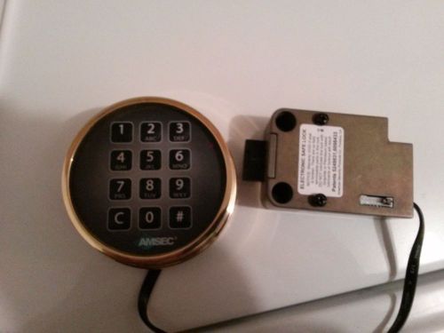 AMSEC  DIGITAL SAFE LOCK IN A Gold FINISH REPLACES S&amp;G 6120 AND LAGARD