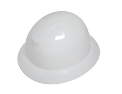 Liberty 1416 DuraShell HDPE Full Brim White Hard Hat 6pt Ratchet Suspension QTY4