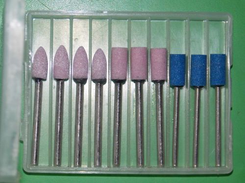 Assorted 6mm mounted grinding stone box set - 10x for sale