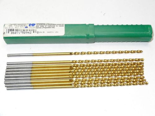 10 new ptd precision twist #42 qc-91g taper length drill bits hss tin coat 50942 for sale