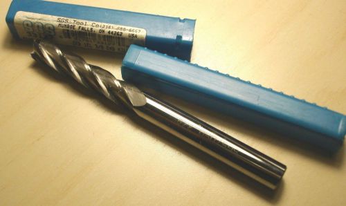 Sgs 3/8&#034; 4 flute single end 4&#034; long carbide end mill  &#034;brand new&#034; 33127 for sale