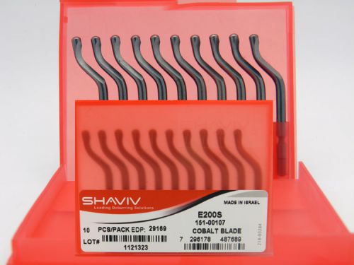 10pcs Type E200S Cobalt Bi-Directional  Deburring Blades Shaviv EDP #29169