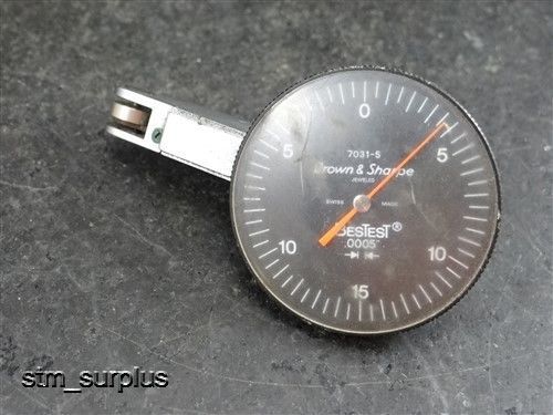 Brown &amp; sharpe model 7031-5 bestest precision test dial indicator .0005&#034; grads for sale