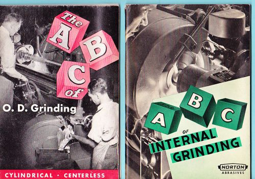 2 Vintage Handbook ABC of Grinding by Norton Abrasives 1943/1951 Machinist Book