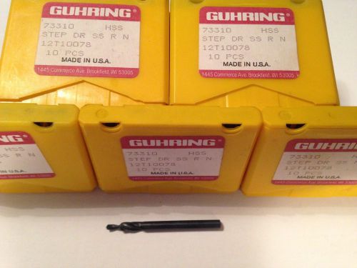 New Guhring Step Drill 73310 High Speed Steel 12T0078 4.10 x 2.4mm Lot of 130