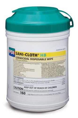 Sani-cloth HB Germicidal Disposable Disinfectant Wipes 6&#034; x 6-3/4&#034; Large