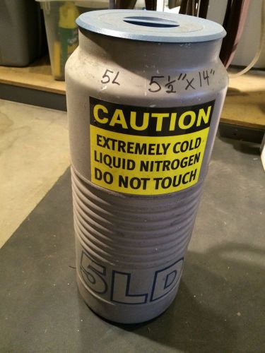5L Liquid Nitrogen Container 5.6&#034; x 14.5&#034; Taylor-Wharton model 5LD 5 Liters