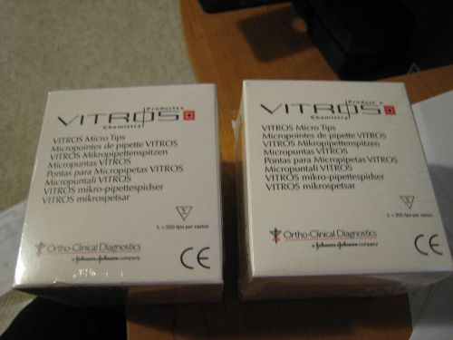(2 boxes) vitros products vitros micro tips 250 count each for sale