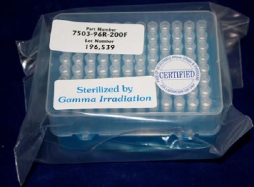 1-200 micro liter pipet tips, racked, natural sterile filtered-10 racks of 96 for sale