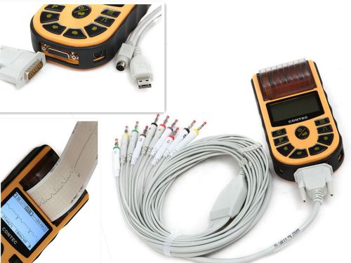 Digital 1-channel Handheld Electrocardiograph ECG EKG Machine + PC Software