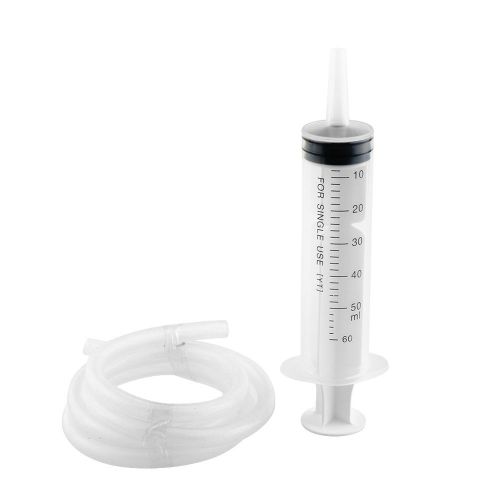 High Quality 60ML Syringe For Lab Hydroponics Measuring Injection +Tubing