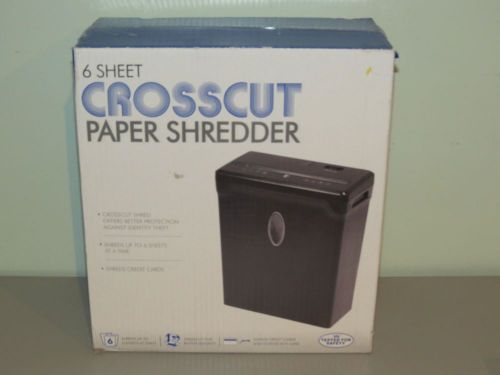 Paper Shredder 6 Sheet Credit Card Cross Cut LX60B Auto Start NEW