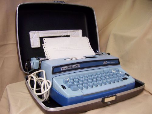 Scm smith-corona coronet super 12 electric portable typewriter blue coronamatic for sale