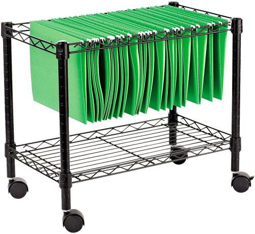 Rolling file cart storage business portable filing organizer home office for sale