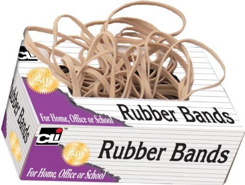 Charles Leonard Rubber Bands  Tissue-style Box  #19  Beige/Natural  58119