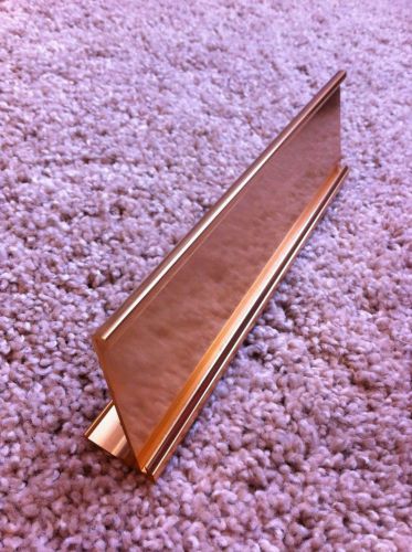 Clark &amp; Linford Office Name Plate Holders for 2x10 Brass Finish Desk Top Plates