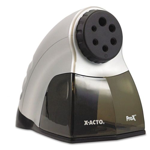 NEW X-ACTO ProX Electric Pencil Sharpener with SmartStop, Gray and Black (1612)