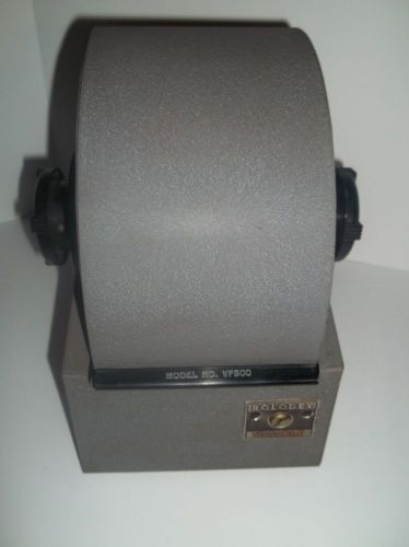 Roladex Visisble Vtg Gray Metal Bakelite Knobs Card File System Great Prop VF500