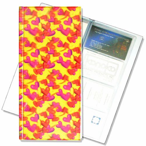 Red Orange Heart Yellow Business Card File 3D Lenticular Pattern #R-130-BF128#