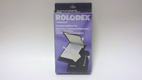 New Rolodex Autodex Telephone Address File Black Metal 67457