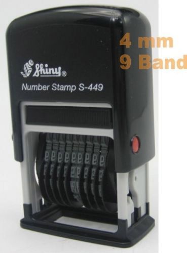 9 Band 4mm Number Self Inking Ink Pad Refill Stamp Printer bill invoice #BX9 JY