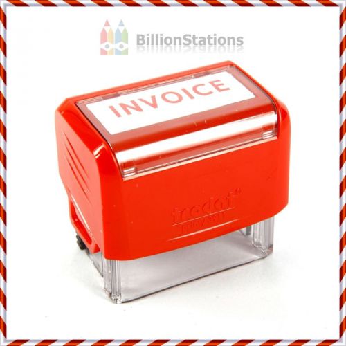 Trodat rubber stamp self-inking &#034;invoice&#034; - red ink for sale